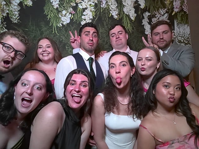 Philadelphia Photo Booth Rentals for Weddings, Mitzvahs & Parties 25 Guests using a Magic Mirror Photo Booth at a formal event
