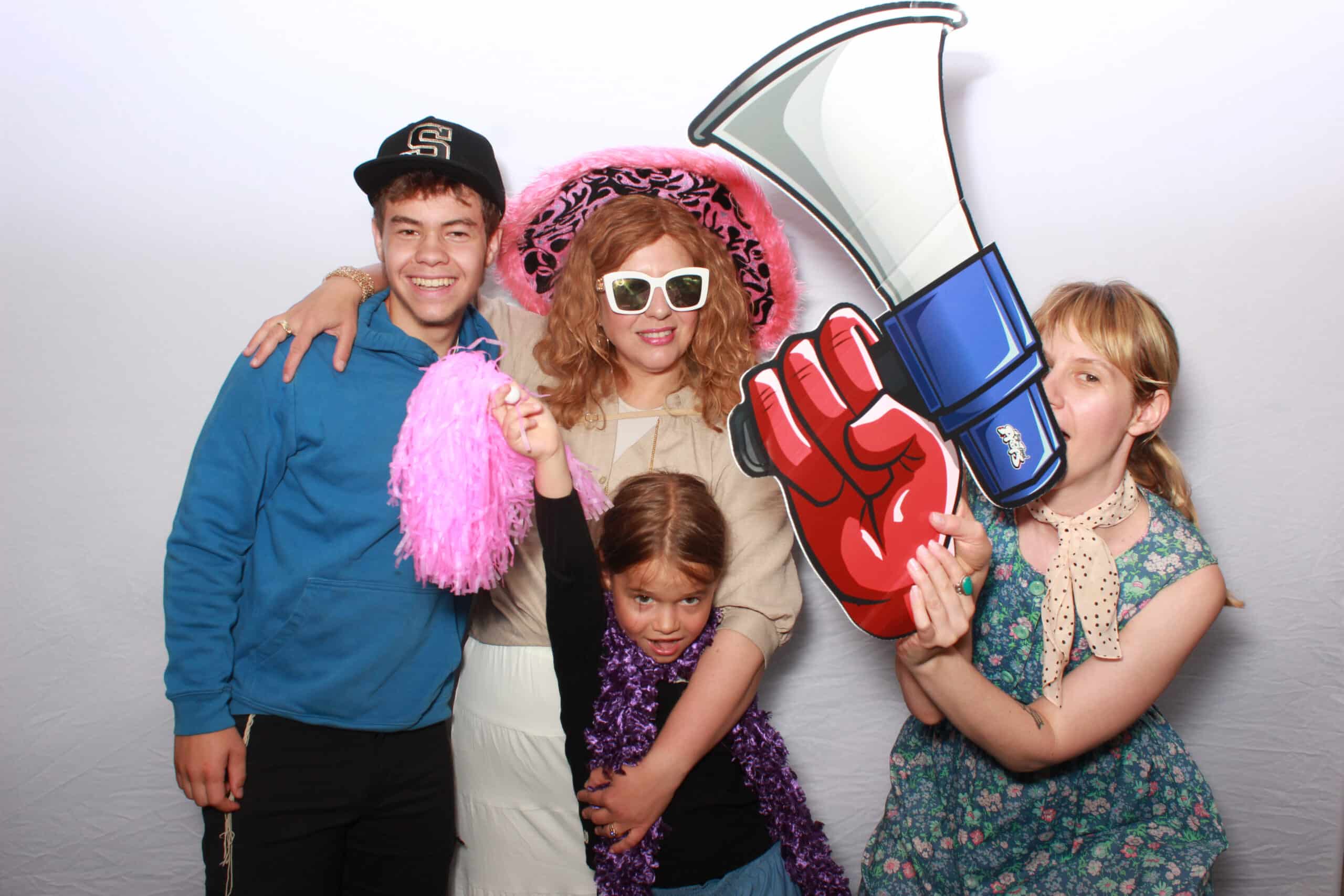 Philadelphia Photo Booth Rentals for Weddings, Mitzvahs & Parties 39 Bat Mitzvah guests creating keepsake photos with a luxury photo booth