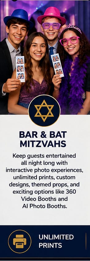 Philadelphia Photo Booth Rentals for Weddings, Mitzvahs & Parties 4 bar bat mitzvahs