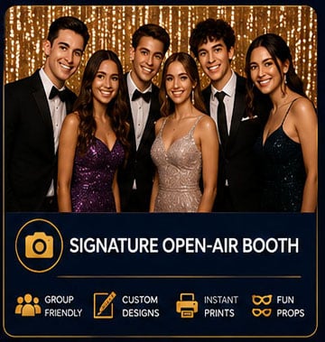 Philadelphia Photo Booth Rentals for Weddings, Mitzvahs & Parties 12 signature open air 1